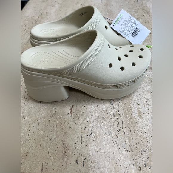 Crocs Siren Clog Bone Men's 10 Women's 12 Nude/Bone Platform Retro Summer - Picture 6 of 7